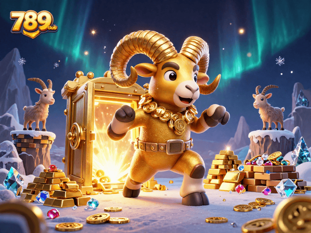 Engage with exciting games at 789club, featuring vibrant gems and gold elements in a 3D casino scene.
