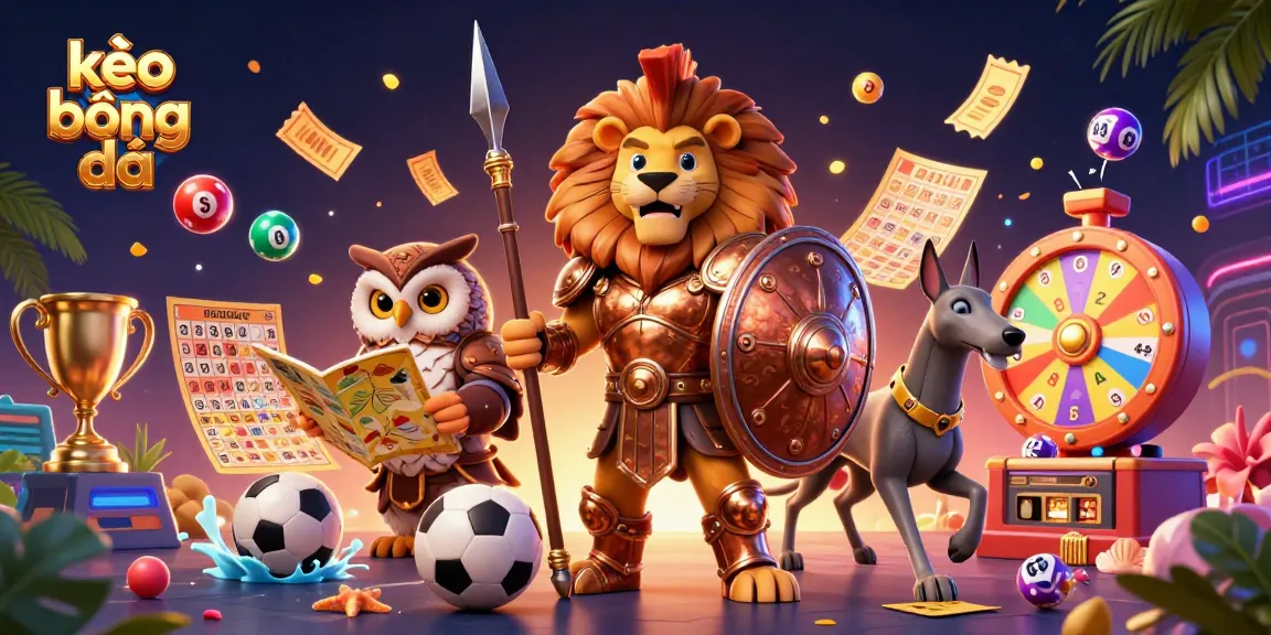 Engage with kèo bóng đá betting strategies in a dynamic sports-themed illustration.