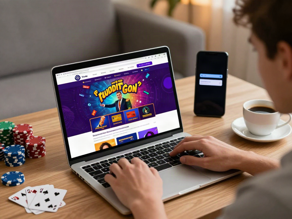 Player enjoying casinos that accept credit cards at home with engaging online games.