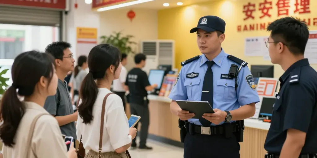 Security Guard ensuring safety in a trusted local services setting in a vibrant community.