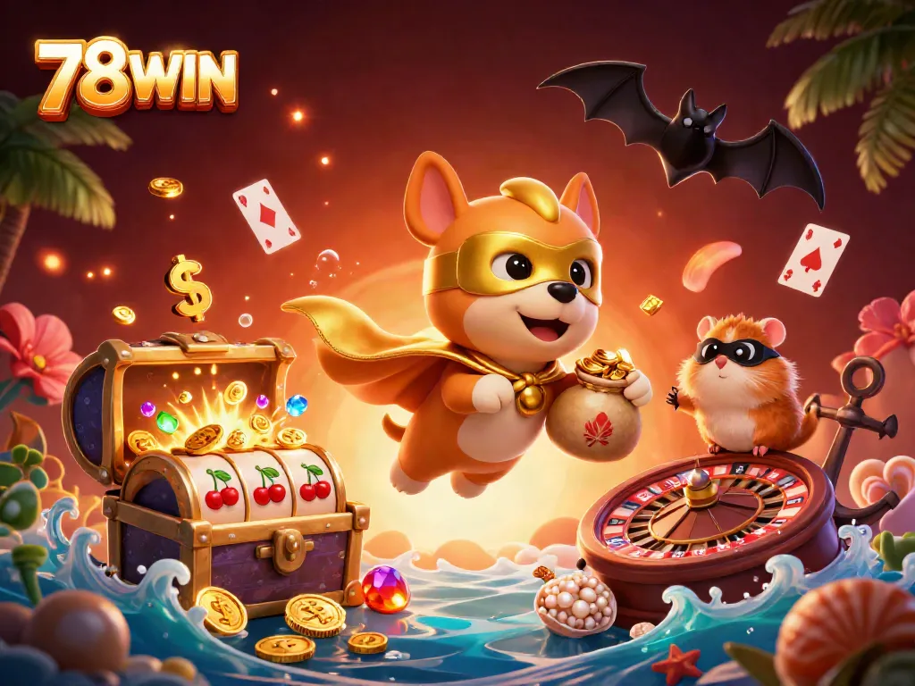 Experience the thrill of 78WIN casino with our cartoon heroes in an explosion of riches and games!