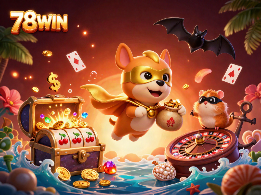 Experience the thrill of 78WIN casino with our cartoon heroes in an explosion of riches and games!