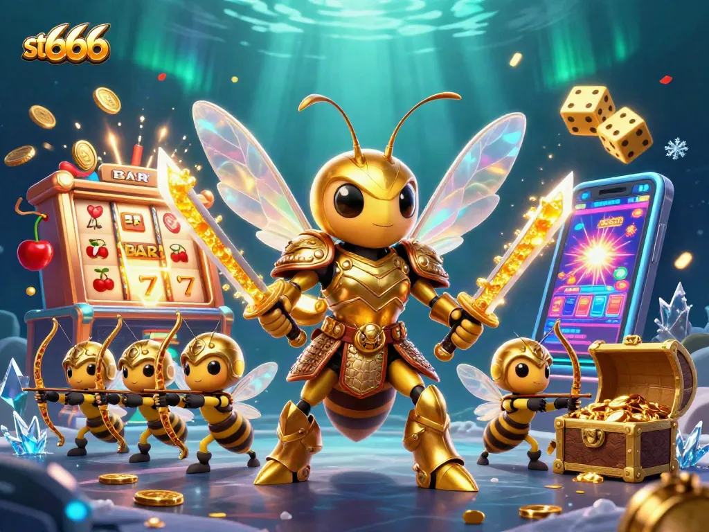 Experience thrilling gameplay in st666's 3D casino world, featuring dynamic slot machines and exciting characters.