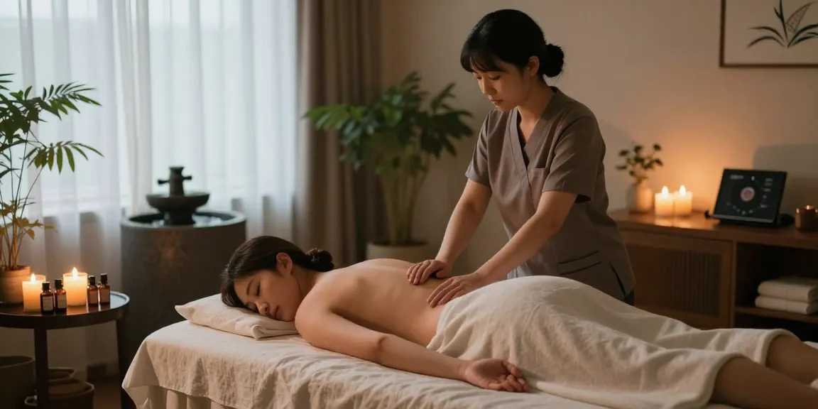 Experience a rejuvenating 정왕동출장마사지 in a serene therapy room with soothing decor and calming atmosphere.