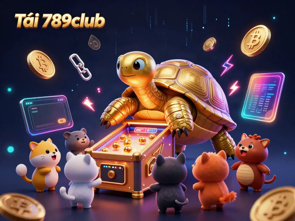 Tải 789club and enjoy a vibrant casino atmosphere with a colossal tortoise pinball machine.