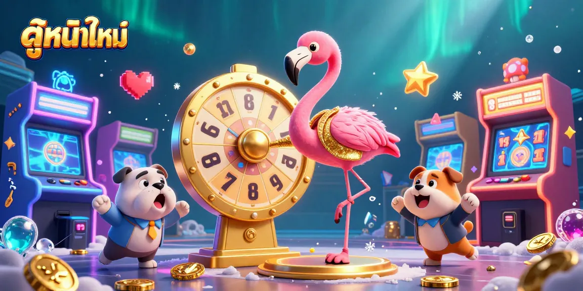 Spin for exciting rewards while watching ดูหนังใหม่ in this colorful casino adventure illustration.
