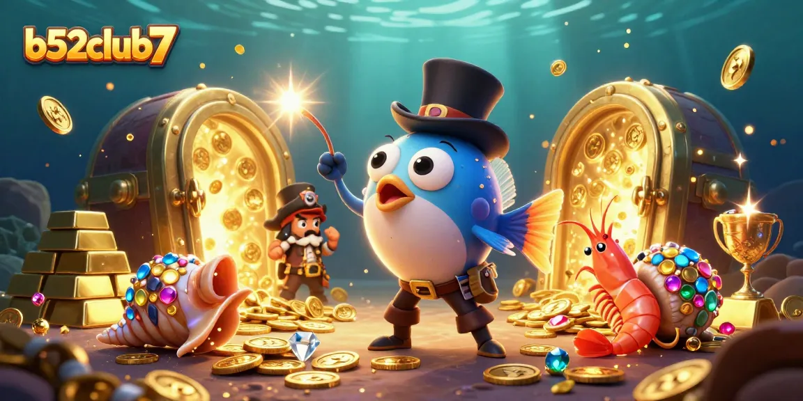 Join the action at b52club7 as glowing treasure awaits deep underwater, filled with jewels and gold!