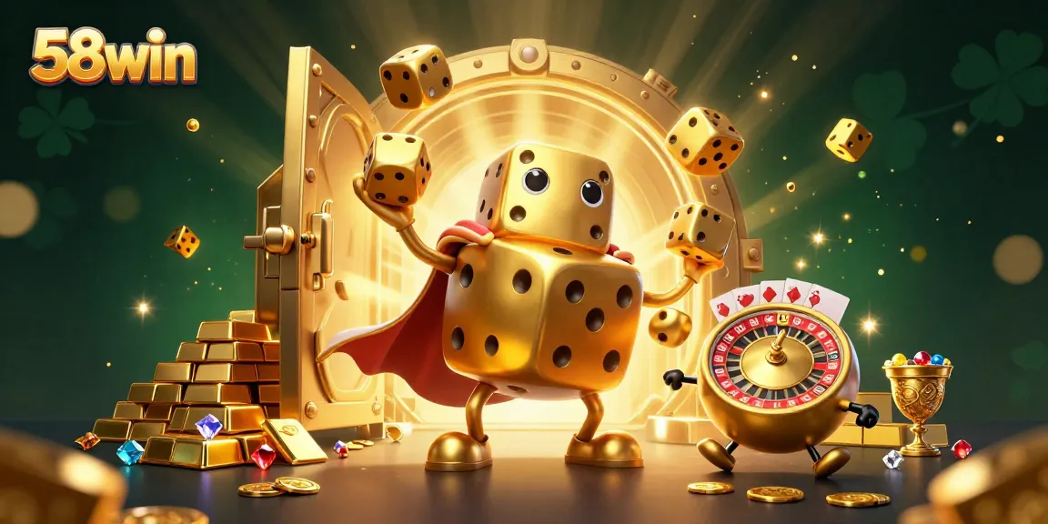 Experience thrilling gameplay at 58win with golden dice golems and casino treasures, perfect for avid gamblers.