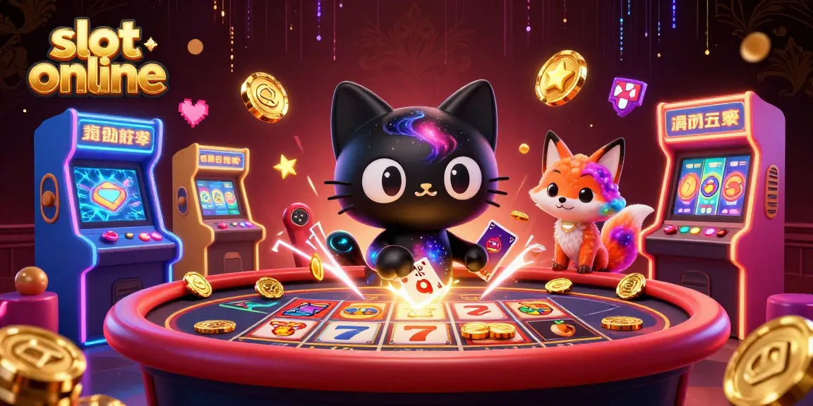 Engage in thrilling slot online action with a cosmic casino scene featuring vibrant characters and game elements.