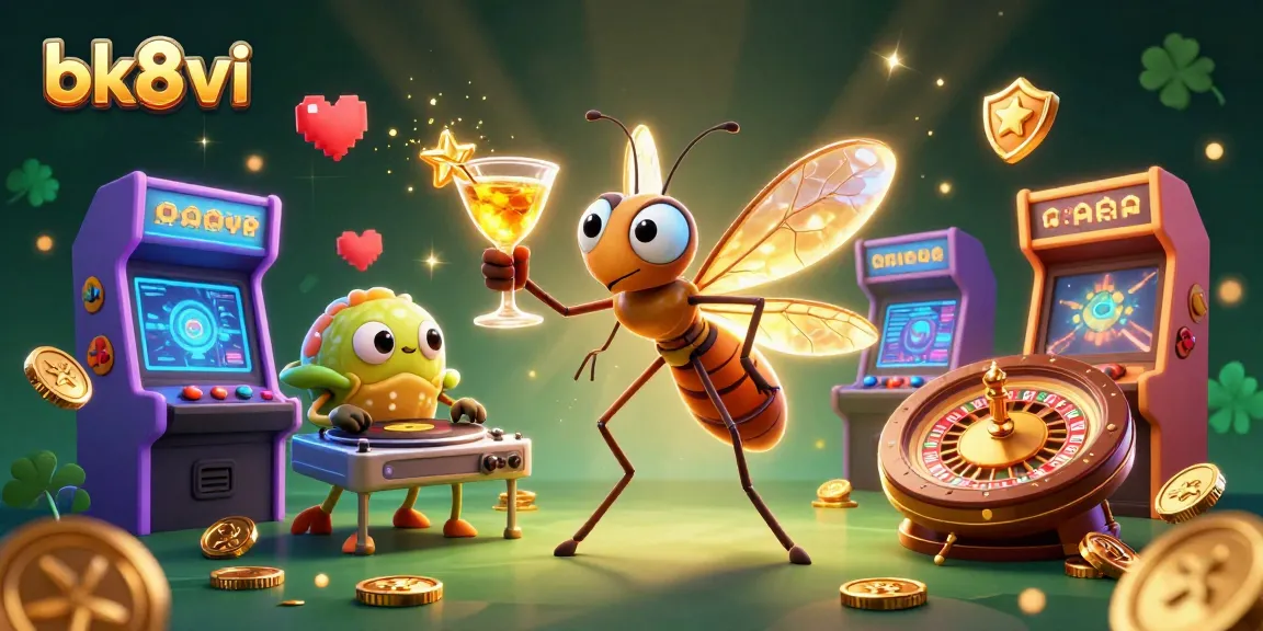 Engage with bk8vi's casino adventure featuring a unique frozen mosquito mascot and fossil DJ.