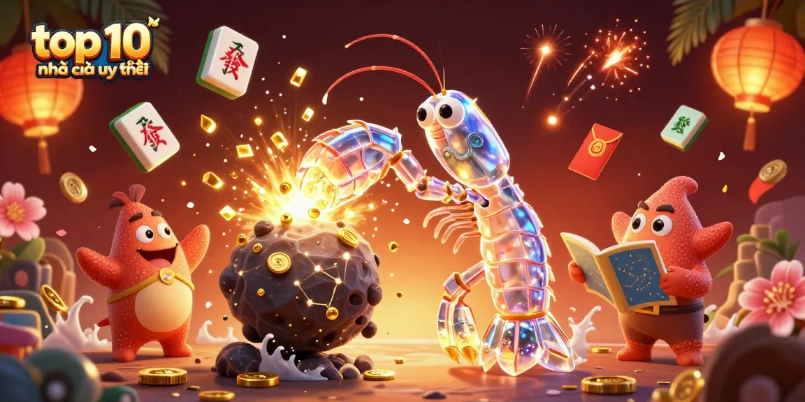 Experience the top 10 nhà cái uy tín with vibrant characters and elements in a galactic casino adventure.