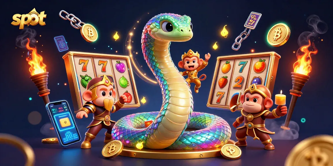 Play slots with vibrant 3D characters, gold details, and exciting game elements