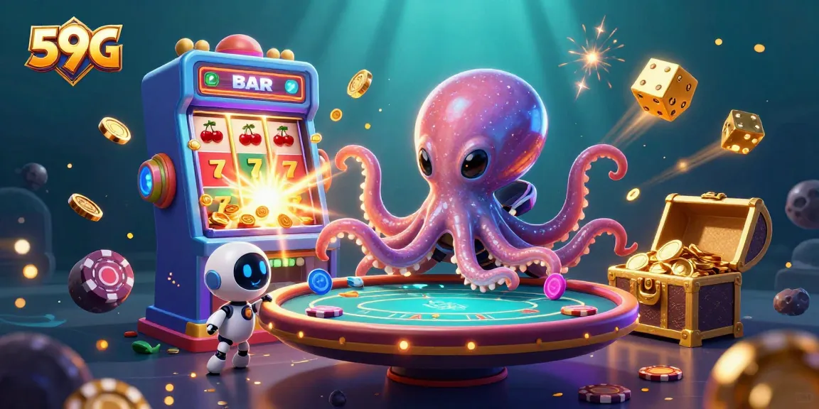 Experience thrilling gameplay at 59G with an exciting alien octopus and poker elements.