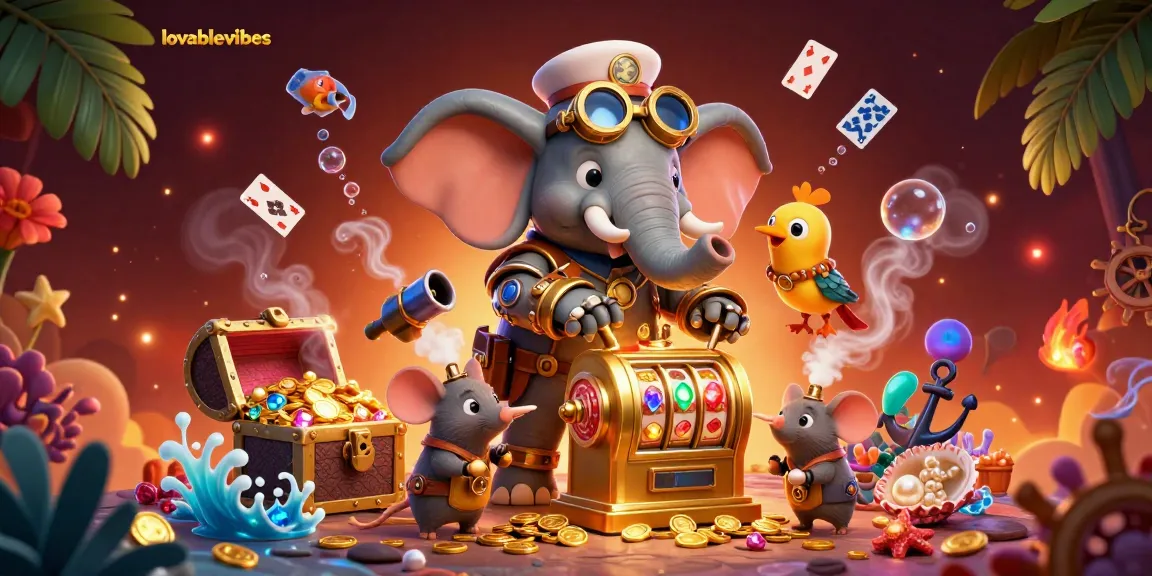 Experience massive wins at lovablevibes with our vibrant casino scene featuring stunning slot machines and gold treasures.