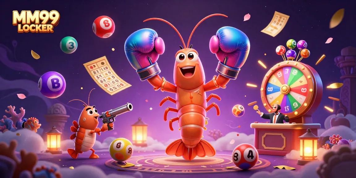 Experience the excitement of MM99 LOCKER with 3D characters amidst a vibrant casino atmosphere.