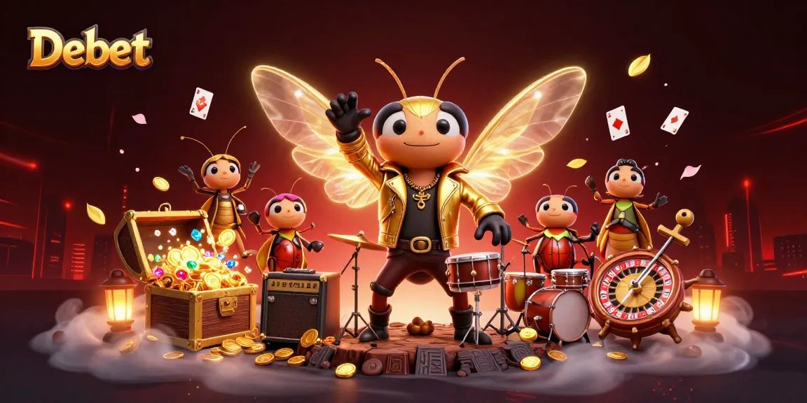 Debet enhances your gaming with vibrant 3D characters and casino elements for a thrilling experience.