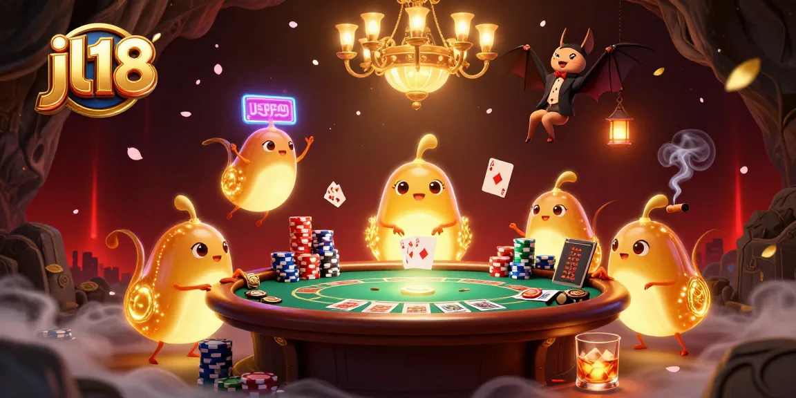 Experience thrilling gaming at jl18, a vibrant casino bathed in light with poker and rich action.