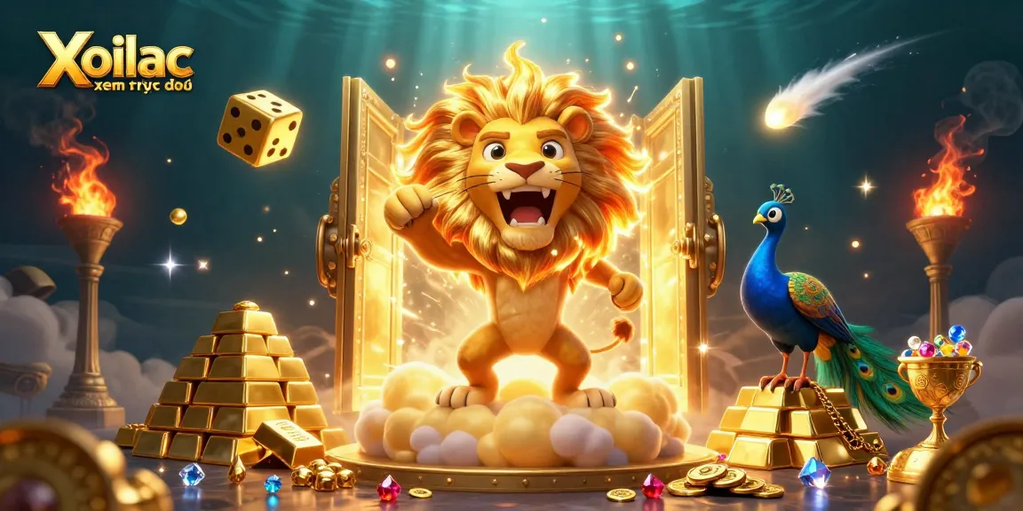 Experience Xoilac xem trực tiếp with vibrant visuals of gambling and sports elements in a thrilling 3D scene.