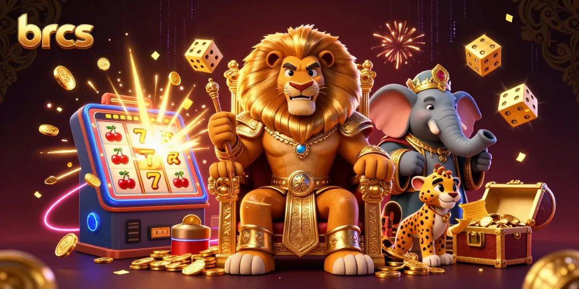 Engage with brcs's vibrant, dynamic casino adventure featuring a lion king and fabulous game elements.