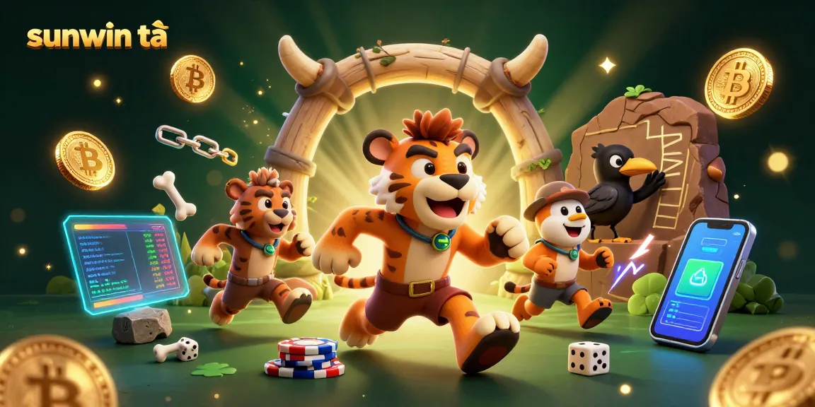 Engage with sunwin tải as you explore a vibrant prehistoric casino scene with exciting elements.