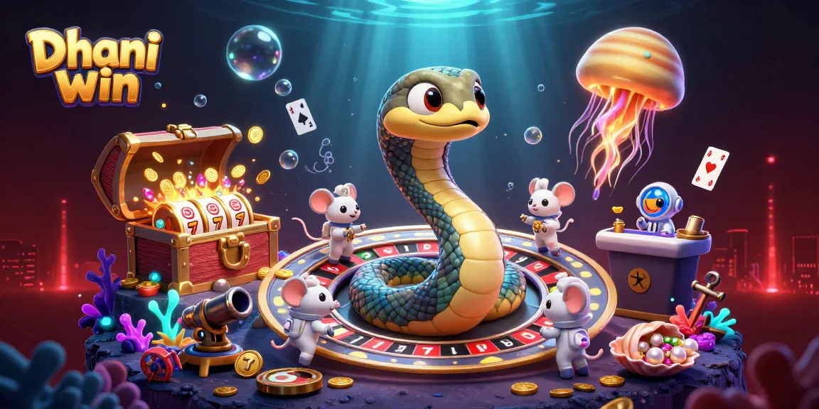 Play the thrilling Dhani win games with engaging cartoon characters and vibrant casino elements.