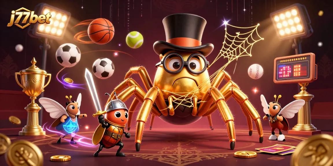Engage with thrilling moments at j77bet featuring vibrant 3D casino characters in an energetic scene.
