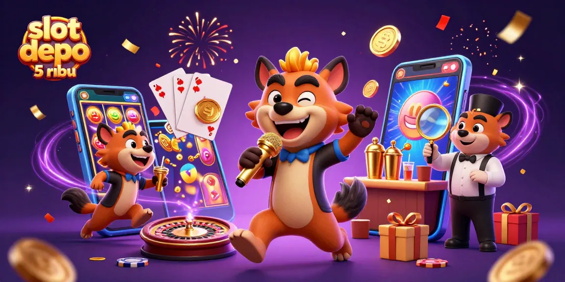 Experience thrilling gameplay with slot depo 5 ribu featuring a lively casino scene and vibrant gaming elements.