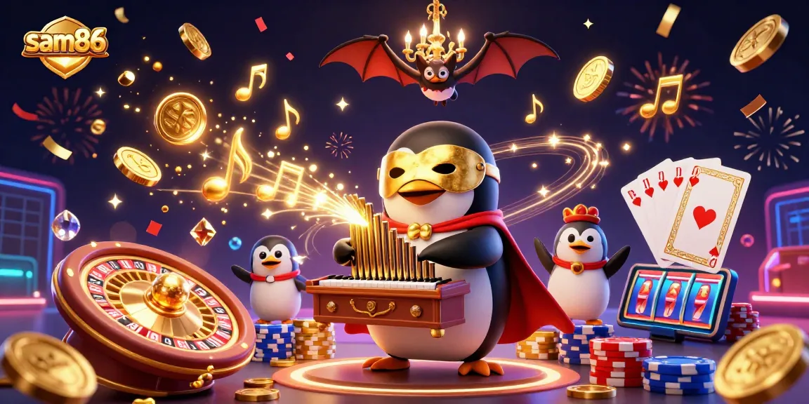 Catch the excitement at sam86 with whimsical characters and glimmering casino elements!