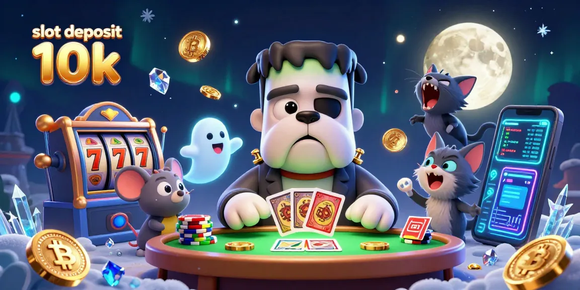Join the excitement of slot deposit 10k at a spooky card table with unique characters and crypto elements.