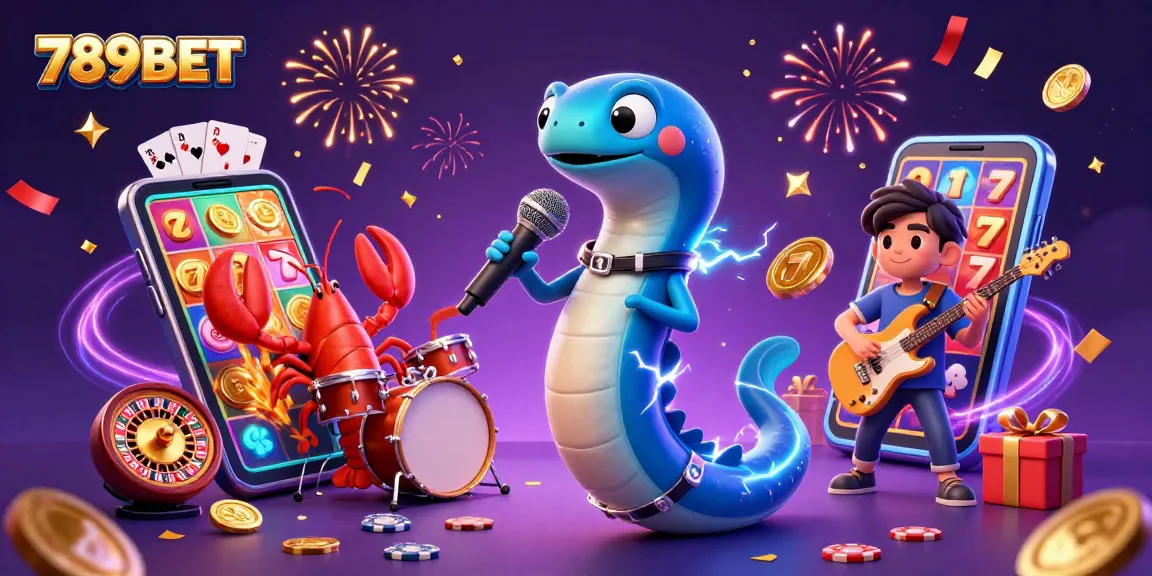 Experience the excitement of 789BET with a festive underwater casino scene filled with vibrant characters and games.